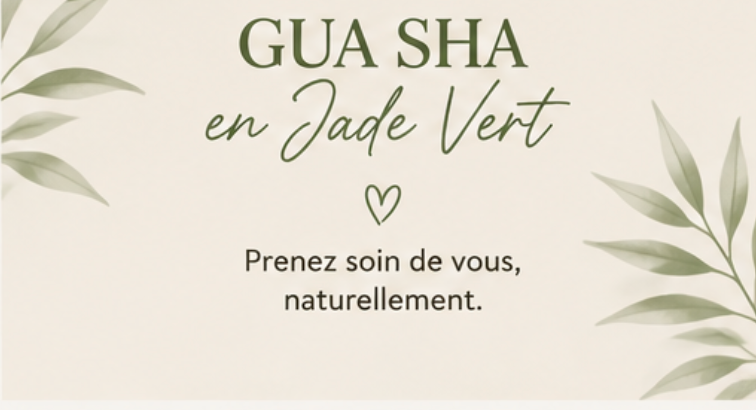 Gua Sha en Jade vert